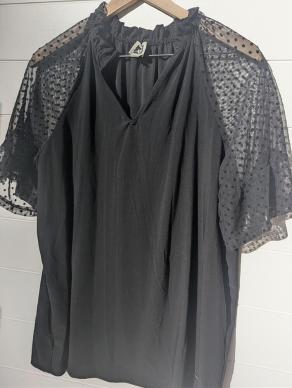 Anne Klein Dot Sleeve Blouse